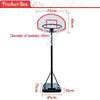 Free Standing Basketball Net Hoop Backboard Adjustable Stand Set Wheels Portable