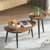 Set of 2 Nesting Tables Stackable Side Table Industrial Living Room Furniture