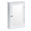 White Single Door Wall Mounted Mirror Cabinet Storage Shelf Bathroom Cupboard UK