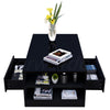 Modern High Gloss Coffee Table With Storage Drawer For Living Room White Black
