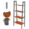 Vintage Metal Ladder Shelving 4 Tier Tall Bookshelf Plant Stand Storage Shelf
