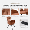 2PC Modern Dining Ergnomic Arm Chairs with Metal Leg Kitchen Living Room