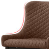 2* Faux Leather Velvet Dining Chairs Grey Brown Chairs Padded Kitchen New