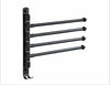 New Wall Mounted 4 Arm Towel Rail Storage Holder Bathroom Kitchen Swivel Rack UK