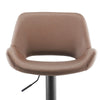 2pcs Faux Suede Cushioned Barstools Metal Base Breakfast Salon Chair Adjustable