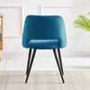 2/4 X Dining Chairs Velvet Set Padded Seat Metal Leg Kitchen Chair Home Office
