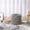 Round Tufted Pouffe Footstool Cylindrical Pouf Stool Dressing Table Chair Seat