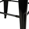 Pack Of 4 Glossy Black High Breakfast Bar Stools Kitchen Counter Metal Pub Chair