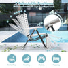 Folding Chaise Lounge Chair Patio Reclining Chair w/ 7-Level Backrest Footrest
