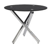 Round Glass Dining Table Office Home Living Room Kitchen Restaurant Furniture