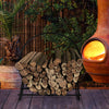 Firewood Rack Round Tubular Steel Log Baskets Heavy Duty Firewood Storage Log
