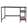 Computer Desk Writing Study Table w/Shelves Office Home Workstation Wood Metal