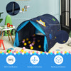 Kids Bed Tunnel Tent Portable Pop Up Playhouse with Double Mesh Curtain and Bag