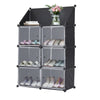 4 Tiers Plastic Storage Wardrobe Clothes Organizer Closet Cupboard Shoe Cabinet