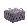 100*100cm Deep Button Velvet Pouffe Ottoman Footstool Chesterfield Coffee Table