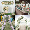 50/100CM Road Lead Artificial Flower Row Rose Peony Wedding Table Decor Backdrop