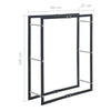 Metal Firewood Log Storage Rack Stand Holder Indoor/Outdoor Store Steel 14 Sizes