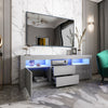 Modern TV Unit Stand Cabinet Cupboard FREE LED High Gloss Doors Drawers in Grey