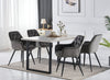 1.5M Dining Table/Velvet Dining Chairs Set Metal Legs Dining Room Kitchen Office