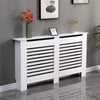 Large White Radiator Cover Safe Rounded Edges Slatted Grill Sidewall Shelf Decor