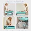 Baby Nappy Changing Table with Wheels and Storage Folding Infant Care Station