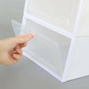 12x White Plastic Shoe Storage Boxes Drawer Stackable Foldable Durable Organiser