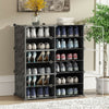 12 Cubes DIY Shoe Bookcase Plastic Boxes Organizer Rack Stand Storage Cabinet