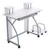 Corner Computer Desk Table on Wheels Home Office Workstation Study Writing Desk