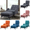 Frosted Velvet Upholstered Recliner Chair Armchair Sleeper Chair Single Sofa Bed