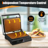 3-in-1 Electric Panini Press Grill 4-Slice Sandwich Maker Non-Stick Coated Plate