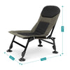 Folding Carp Fishing Deluxe Bedchair Recliner Garden Bed Chair Adjustable