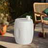 Large Concrete Side Table Drum End Table Decorative Garden Stool Indoor Outdoor
