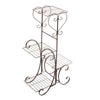4 Tier Indoor Outdoor Plant Stand Flower Pot Display Shelf Metal Rack Home Decor