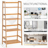 4-Tier Ladder Bookcase Utility Shelf DIY Plant Stand Holder Bamboo