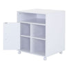 Mobile Home Office Filing Cabinet Printer Stand Unit 360 Degree Casters w/ Door