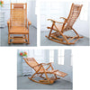 Noise Free Bamboo Rocking Chair Sun Lounger Stable Foot Headrest Indoor Outdoor