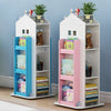 Rotating Childrens Bookshelf Kids Toy Organizer Rack Bookcase Display Cabinet