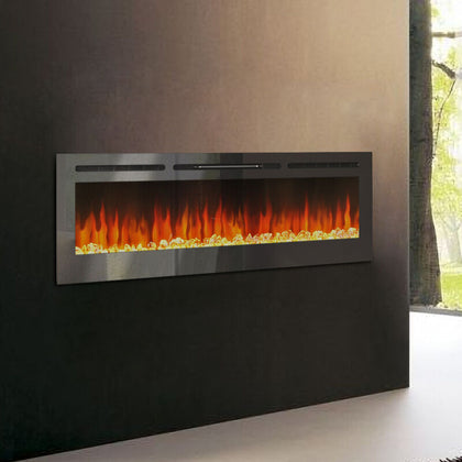 50 inch Insert/ Wall Mounted LED Fireplace Electric Inset Fire Variable Flames
