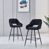 2X Bar Stools Velvet Bar Chairs Metal Legs Breakfast Bar Pub Chair Kitchen Home
