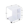 Mobile Sofa Side Table Wooden Laptop Desk Small Coffee Table Storage Shelves