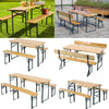 Outdoor Garden Beer Bench & Table 3pcs Foldable Picnic Party Table Furniture Set