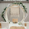 Large Size Hexagon Wedding Arch Frame Balloon Flower Stand Backdrop Hoop 2M-2.4M