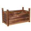 Rectangular Wooden Planter Garden Outdoor Flower DeepTrough Plant Box 30/60/90cm