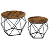 Set of 2 Side Tables, Coffee Tables, Tea Table, Side End Tables, Living Room