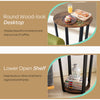 Industrial Side Table 2-Tier Rustic Coffee Snack Table Laptop Desk Home Office