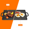 Non Stick Cast Iron Reversible Griddle Plate Frying Skillet Pan Cooking BBQ&HOB
