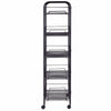5 Tiers Metal Kitchen Trolley Cart Salon Beauty SPA Storage Shelf Rolling Wheels