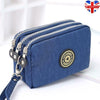 Women lady 3 Zipper Canvas Handbag Card Holder Phone Bag Coin Purse Wallet