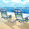 3 PCS Beach Chair and Table Set Outdoor Reclining Chairs Roll Up Camping Table