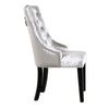 2/4x Ice Velvet Mink Upholstered Dining Room Chairs Knocker Back with Stud Chair